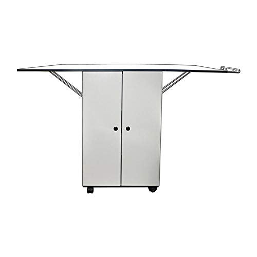 Sullivans Ironing Board Table Top - Includes One Ironing Center, Fitted Padded Cover, White Cabinet Caddy