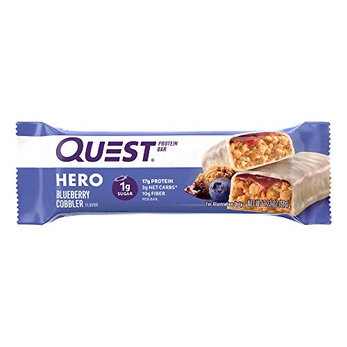 Sally in Colorado:  Quest Nutrition Blueberry Cobbler Hero Protein bar, Low Carb, Gluten Free, 10Count