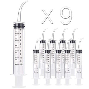Sally in Colorado - for use with school glue for bindings, etc. 9 Pack 12cc Dental Syringe with Curved Tip Dental Irrigation Syringe