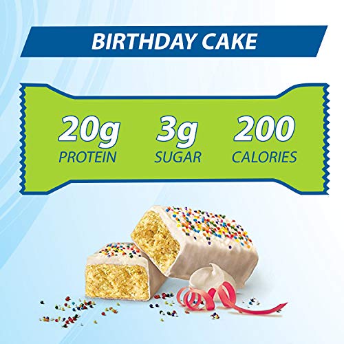 Pure Protein Bars, High Protein, Nutritious Snacks to Support Energy, Low Sugar, Gluten Free, Birthday Cake, 1.76 oz, Pack of 12