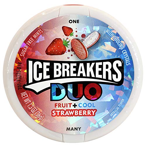 Sally in Colorado: Ice Breakers: Container perfect for used rotary cutter safety! Sugar Free Duo Mints, Strawberry Fruit and Cool,Pack of 8