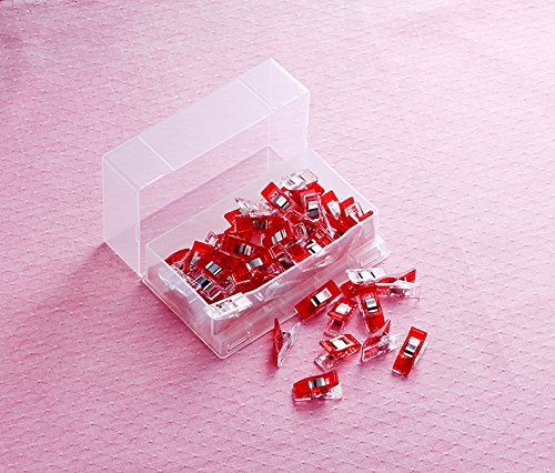 Sally:  Clover Wonder Clips, Red, 50-Pack