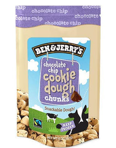 Ben & Jerry's - Snackable Dough Chunks, Non-GMO - Fairtrade, Chocolate Chip Cookie Dough, 8 Oz. Bag (8 Count)
