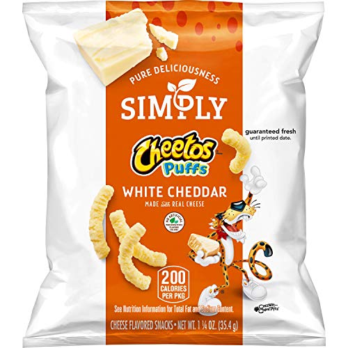 Joyce in Florida:  Cheetos Simply White Cheddar Puffs 1.25 ounces (Pack of 64)