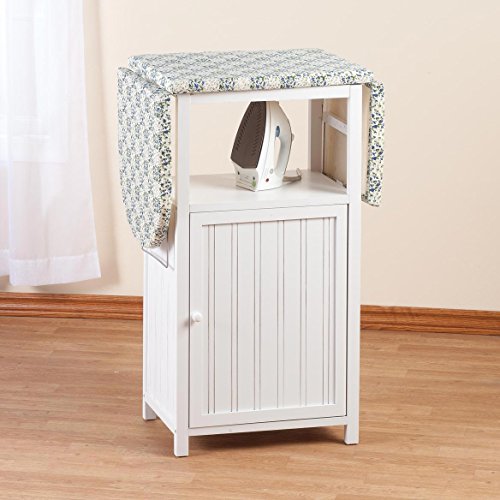 OakRidge Deluxe Ironing Board with Storage Cabinet, White