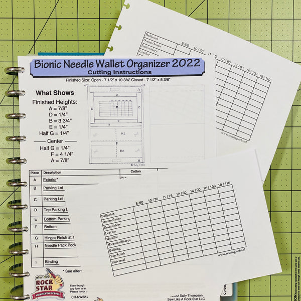 #CH-NW23 - Class Handout for Needle Wallet Organizer 2023